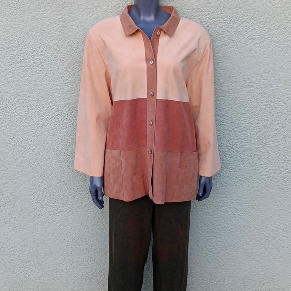 OUT ON A LIMB LADIES HAND DESIGNED FAUX SUEDE LUXURY JACKET/COAT (USA) - Picture 4 of 17